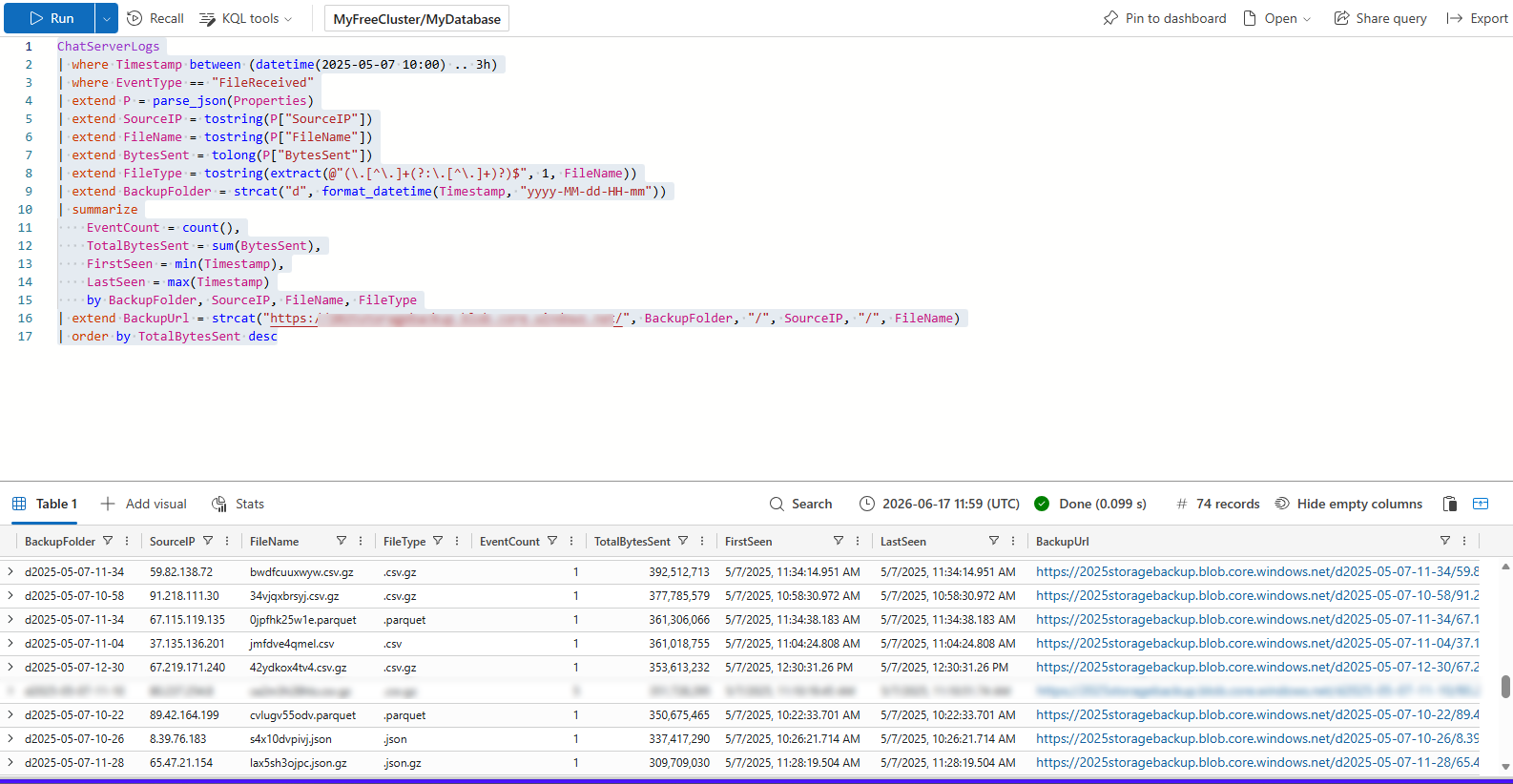 Sanitized KQL workspace screenshot for Call of the Cyber Duty Case 4