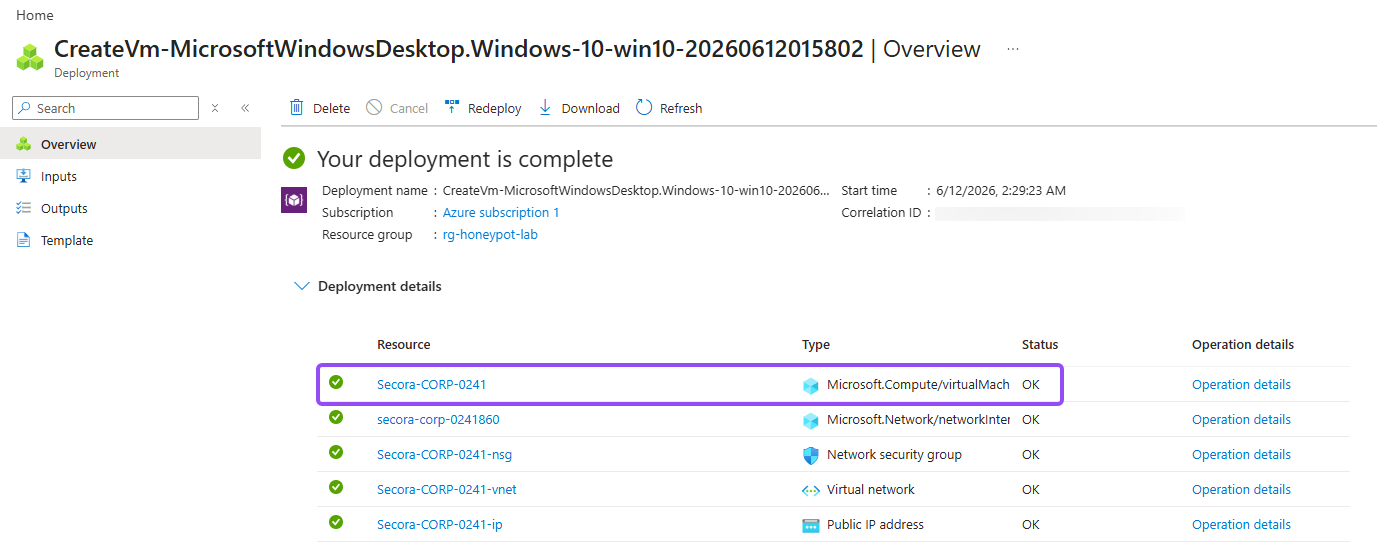 VM image and size selection